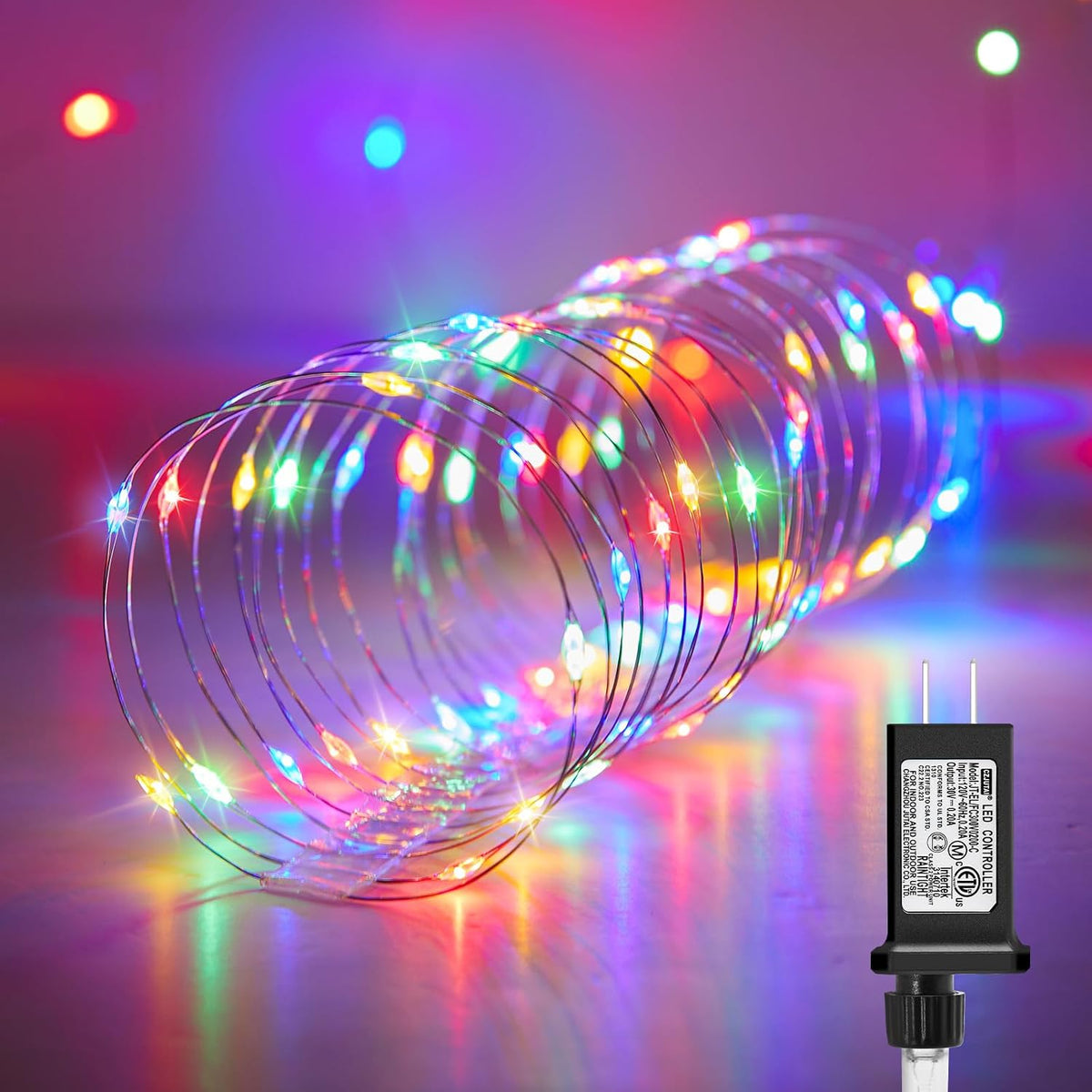 Minetom Fairy Lights Plug in, 33Ft 100LEDs String Lights for Bedroom