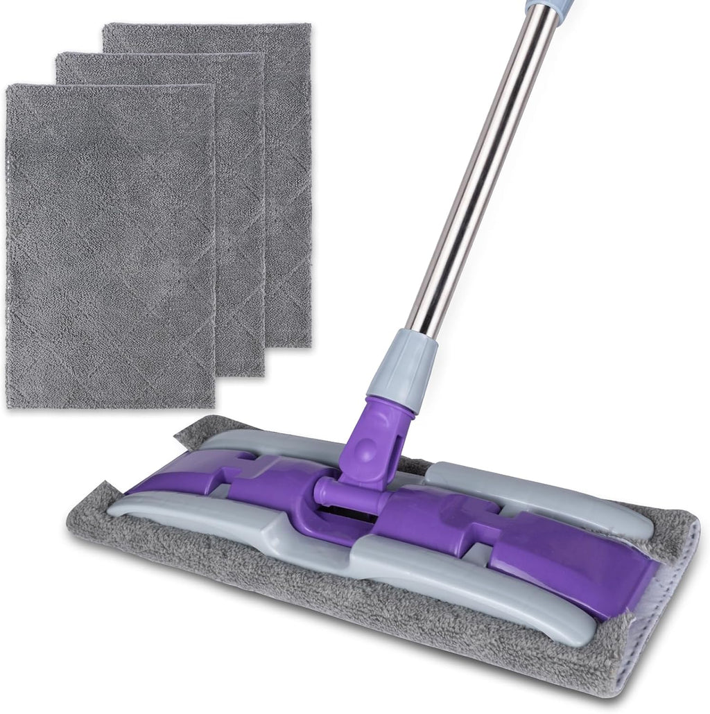 3-Pack Microfiber Mops Refill Pads for 14 Inch Mop (Gray)