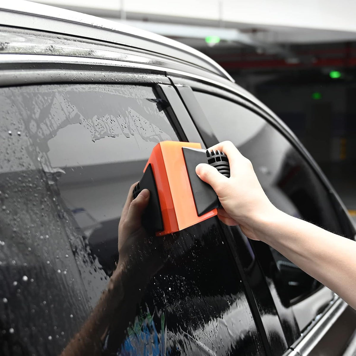 EHDIS Window Tint Tool 5-inch Rubber Window Squeegee 2PCS Non-Slip Handy Tint Squeegee for Window Tinting,Vinyl WrapApplicator Household Shower,Mirror,Glass Window Cleaning Water Wiper Turbo Scraper