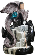 Ceramic Backflow Incense Holder Waterfall Burner, Dragon Design