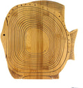 Dried Fruit And Nuts Gift Basket Natural Bamboo Collapsible Fruit Picker Basket In Fish Shape for Kitchen Dinner Table