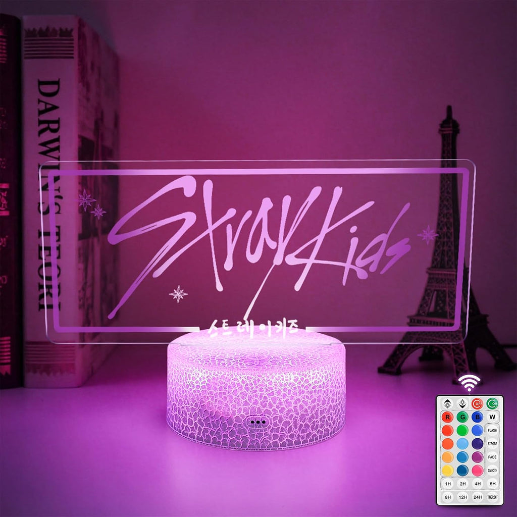 Stray Kids LED Night Light, 16-Color Adjustable Lamp for SKZ Stay Fans