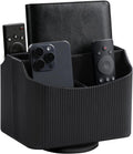 360° Rotating Desk Organizer, Lazy Susan Remote Control Holder, Black