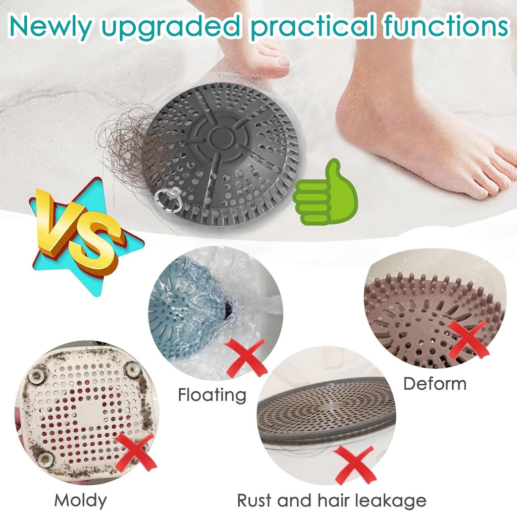 Shower Drain Hair Catcher,2PC 5.5in Shower Hair Catcher Large Premium