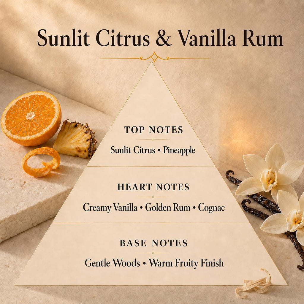 Scented Candle, Gift for Women, Vanilla Rum & Sunlit Citrus, Soy Blend Aromatherapy Candle for Home, 10oz, Up to 60-Hour Burn, Housewarming Gift