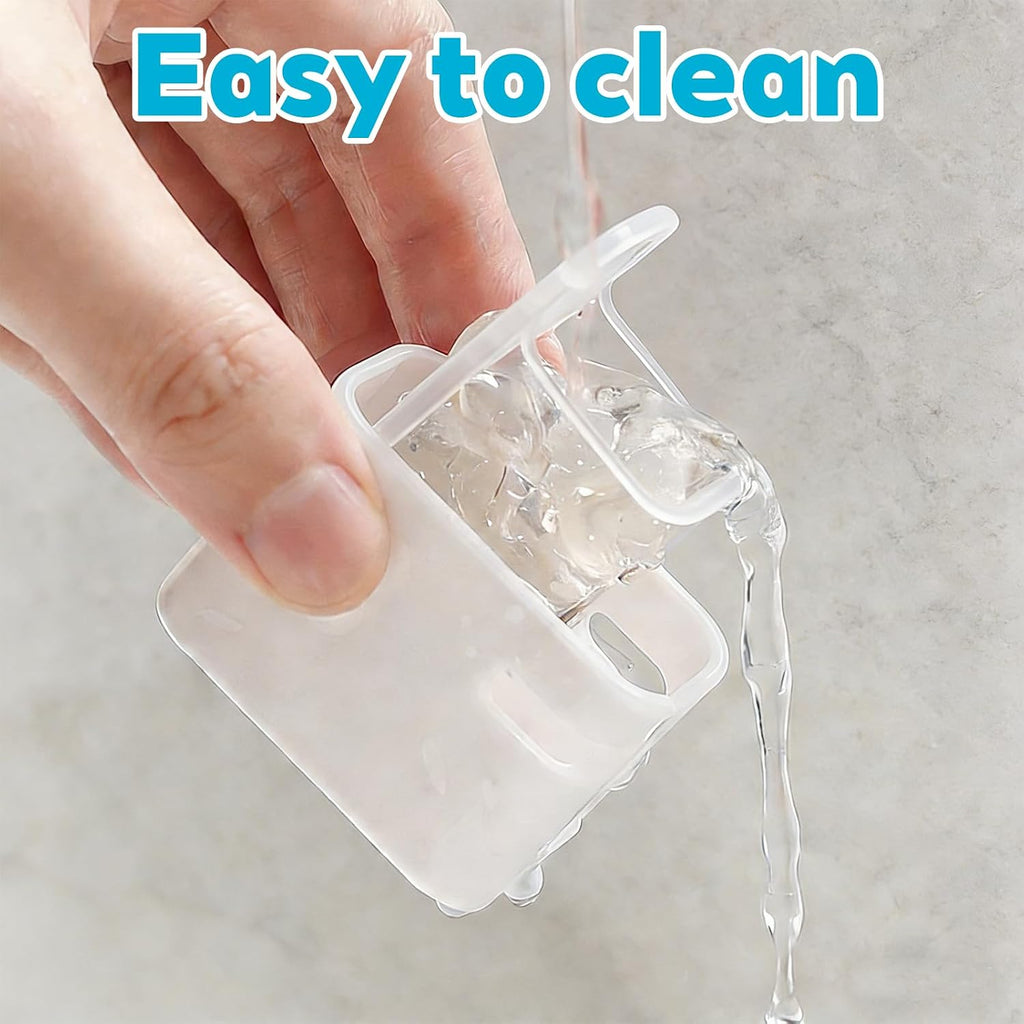 Bathroom Toothbrush Holder 2-Pack, Wall-Mounted with Cover, Single Toothbrush Storage Organizer, Suitable for Home and Travel (Clear)