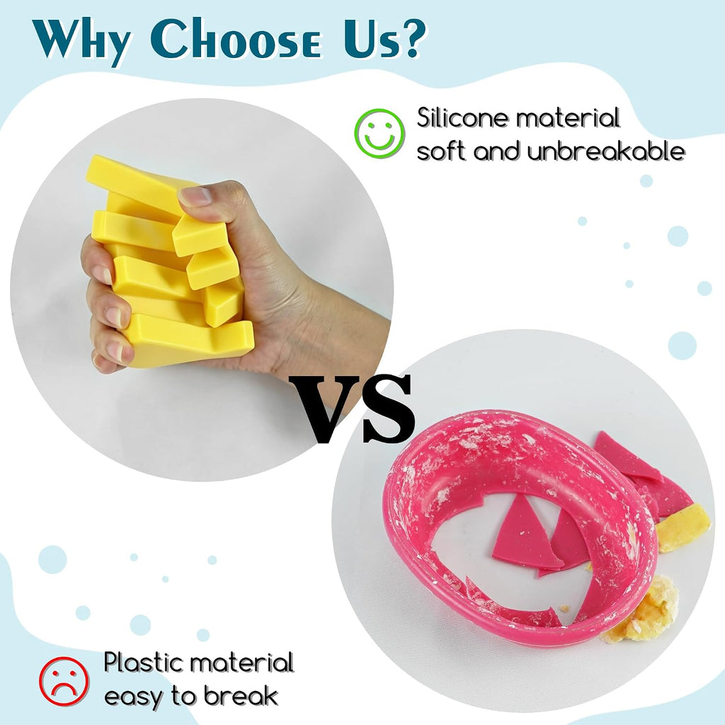Silicone Soap Dish Self Draining with Suction Cups (Yellow,1 Pack)