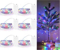 Multicolor Fairy String Lights Battery Operated Fairy Lights Firefly Lights LED Starry String Lights 7.2ft 20 LEDs Silvery Copper Wire for Christmas DIY Decoration Wedding Party (6 Pack)
