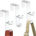 iDesign Over Door Double Hook, Clear, Small, 3-Pack