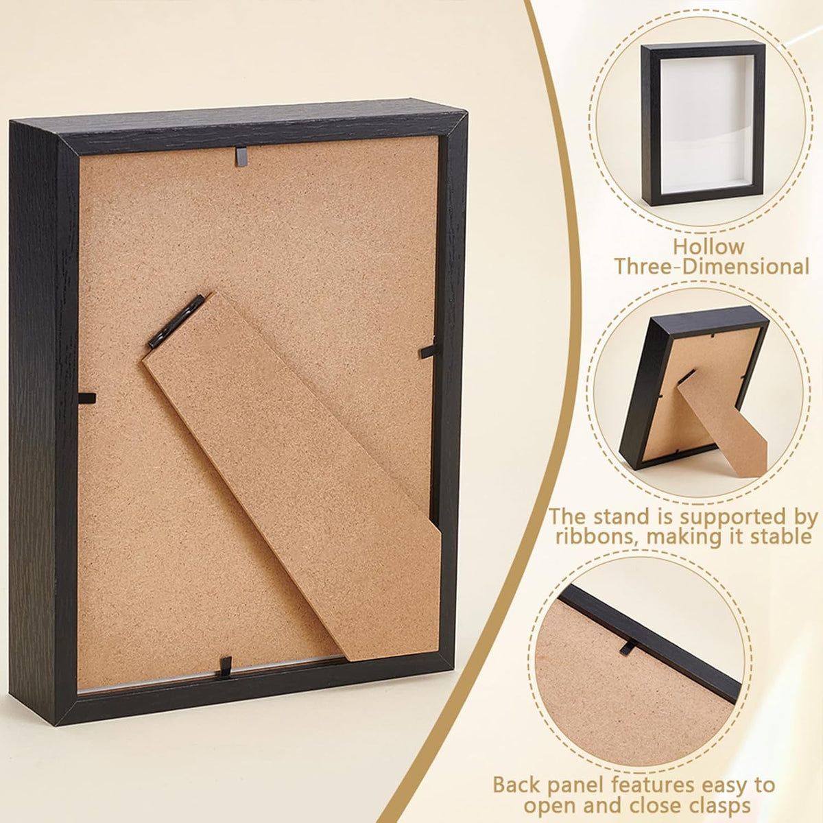 8 Pack 6x8 Inch Shadow Box Picture Frame, Shadow Box Frame Bulk