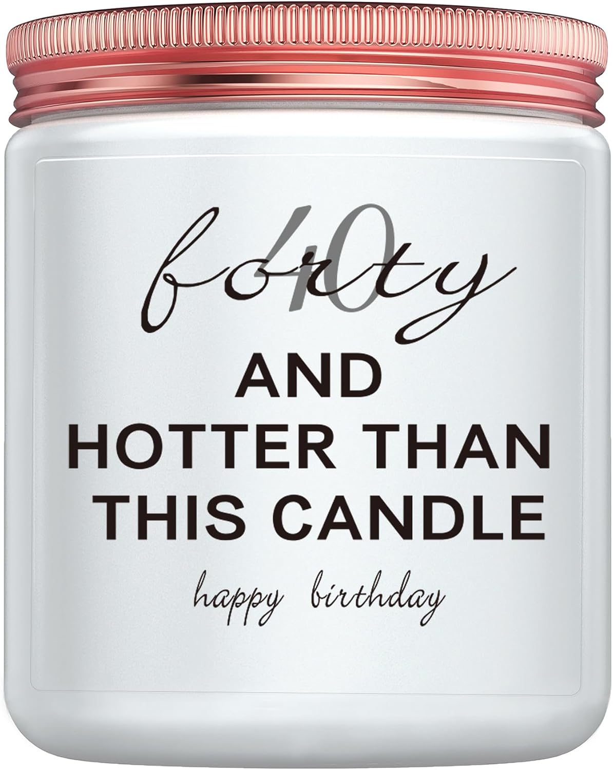 40th Birthday Gifts for Women, Men - Funny 40 Year Old Happy Bday Candle Gift
