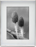7x9 Silver Shadow Box Metal Picture Frame with 5x7 Photo Mat