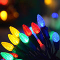 50 Counts Multi-Colored Led Christmas Lights, Battery Powered String Lights, Strawberry Shaped Fairy Lights for Christmas Wreath Garland Tree Decorations