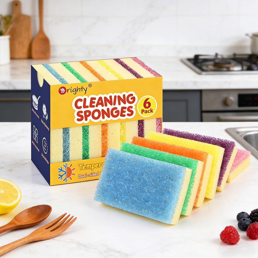Orighty Dish Sponges, Temperature-Responsive Kitchen Sponges 6 Pack