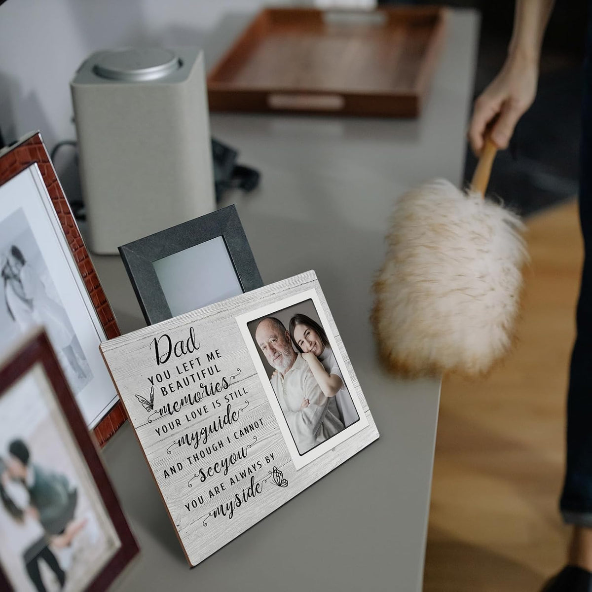 SteadStyle Memorial Gifts for Loss of Father, Dad Memorial Frame Fits 4x6