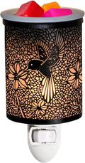 ASAWASA Metal Plug-in Wax Warmer with 1 pcs Silicone Liner(Hummingbird)
