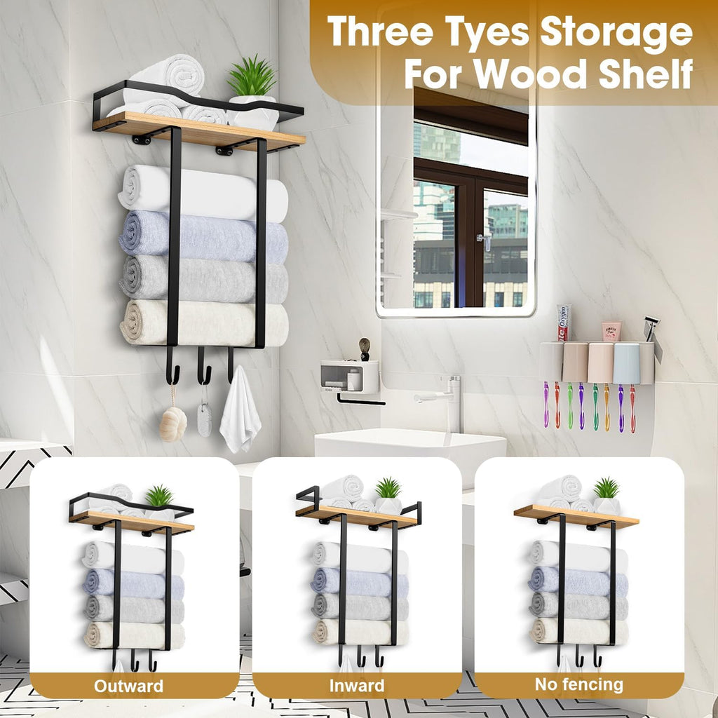 Towel Racks for Bathroom, Wall Mounted Towel Rack for Bathroom