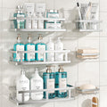 Youvip 6 Pack Shower Shelves, No Drilling Shower Organizers, Silver