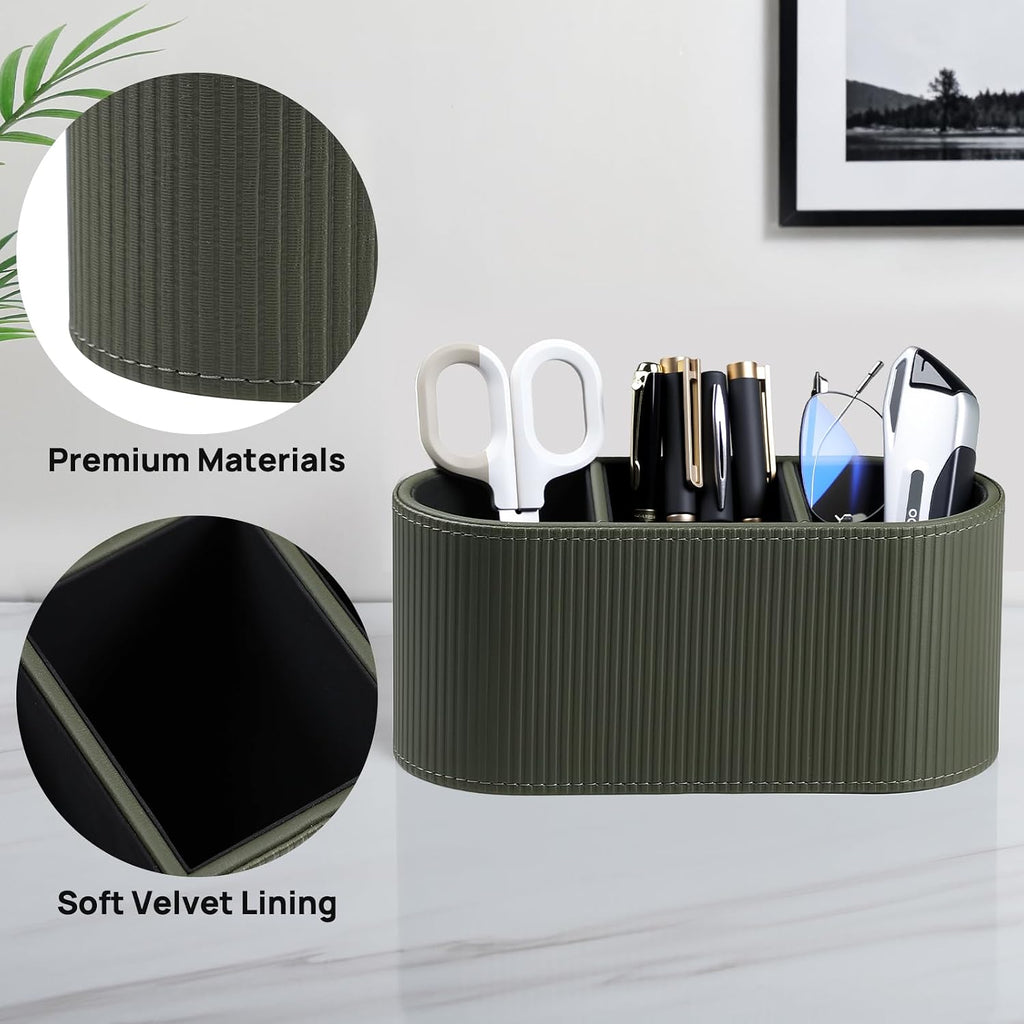 Remote Control Holder Pen Pencil Holder Desk Organizer Caddy(Green)