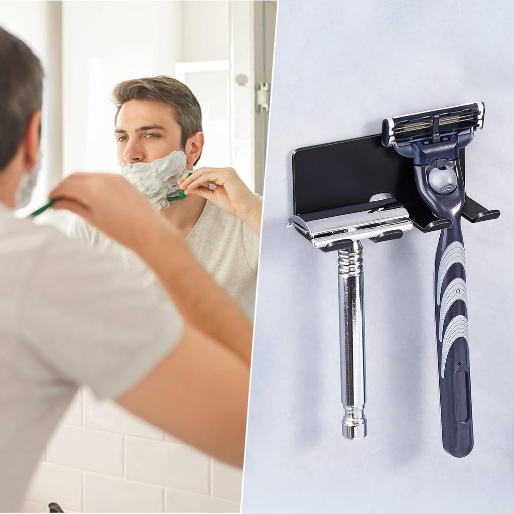 Electric Toothbrush Head Holder, Toothbrush Holders Wall Mounted, Electric Toothbrushs Holder, Bathroom Shower Tooth Brushing Holder, Tooth Brush Head Holder Organiser (Black, Small)
