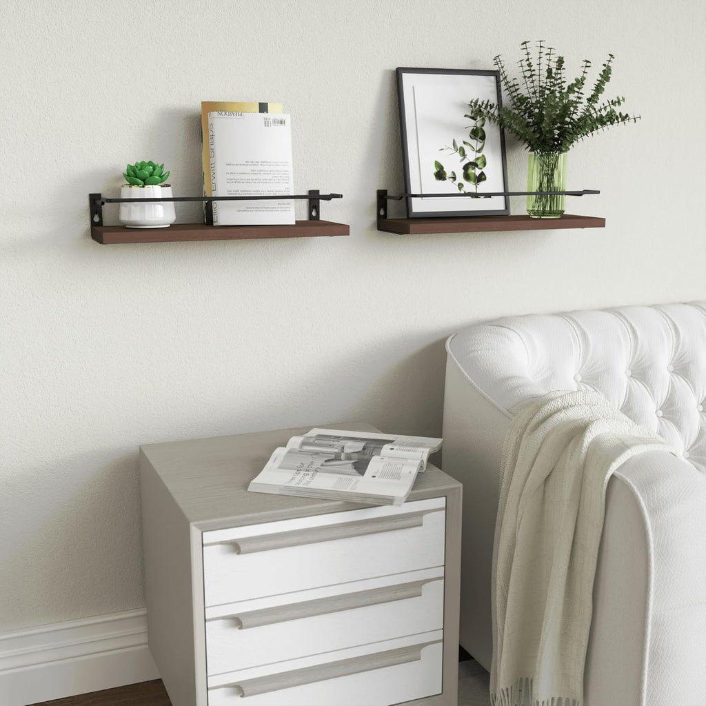 RICHER HOUSE Floating Shelves Bathroom, Small Wall Shelf Over Toilet 2 Set