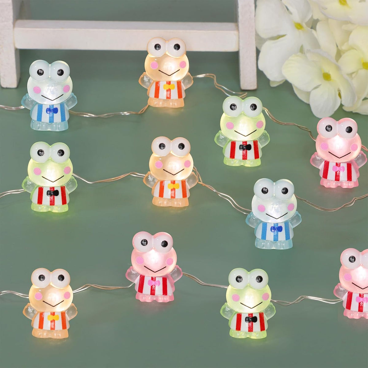 Impress Life Frog String Lights with Remote, Battery Operated & USB Powered