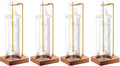 Incense Holder for Sticks, Insence-Stick Holder, Anti-Ash Flying No Mess Incense Burner, Incense Stick Holder with Glass Ash Catcher, for Yoga Spa Meditation Home Decor(4 Pack)
