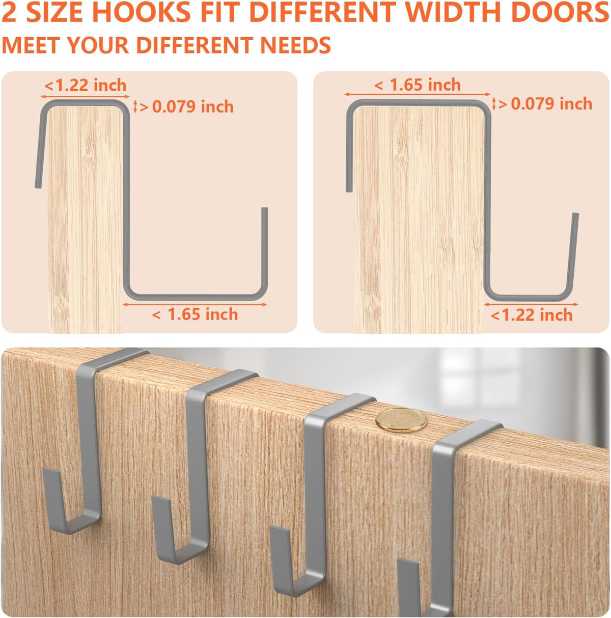 1 Pack Over The Door Shoe Organizer, 8 Shelves Hanging Shoe Organizers,