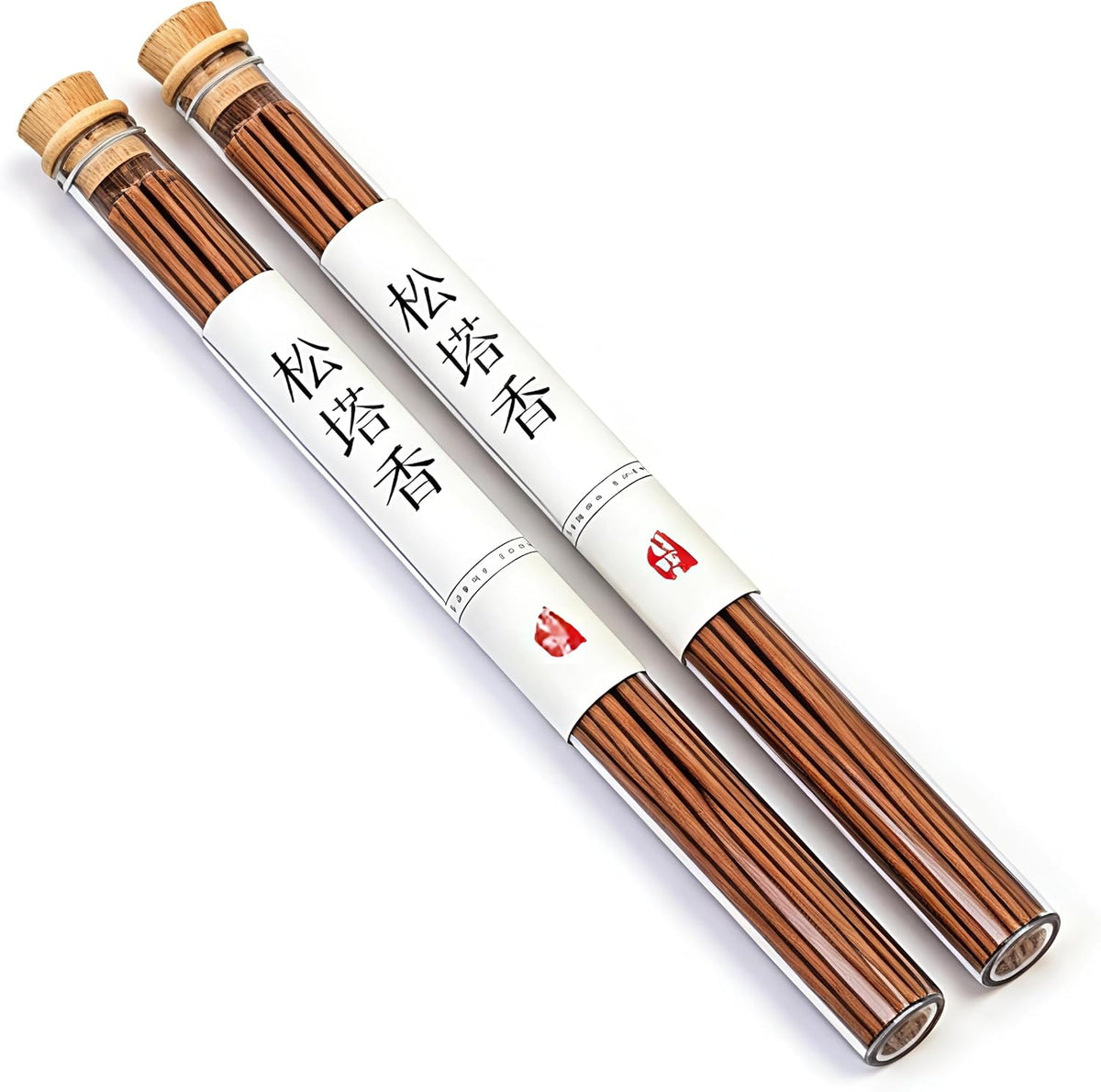 Natural Pine Cone Incense Sticks - 20g/Tube Handmade Aromatherapy Incense (20.5cm Length), Mild Scent for Relaxation, Yoga & Home Decor