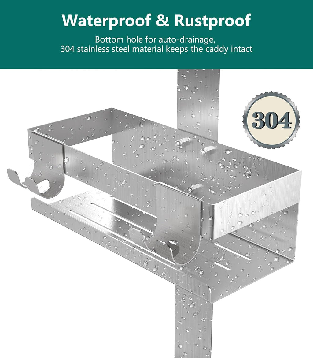 Emibele Over The Door Shower Caddy 2 Tier, Hanging Shower Caddy