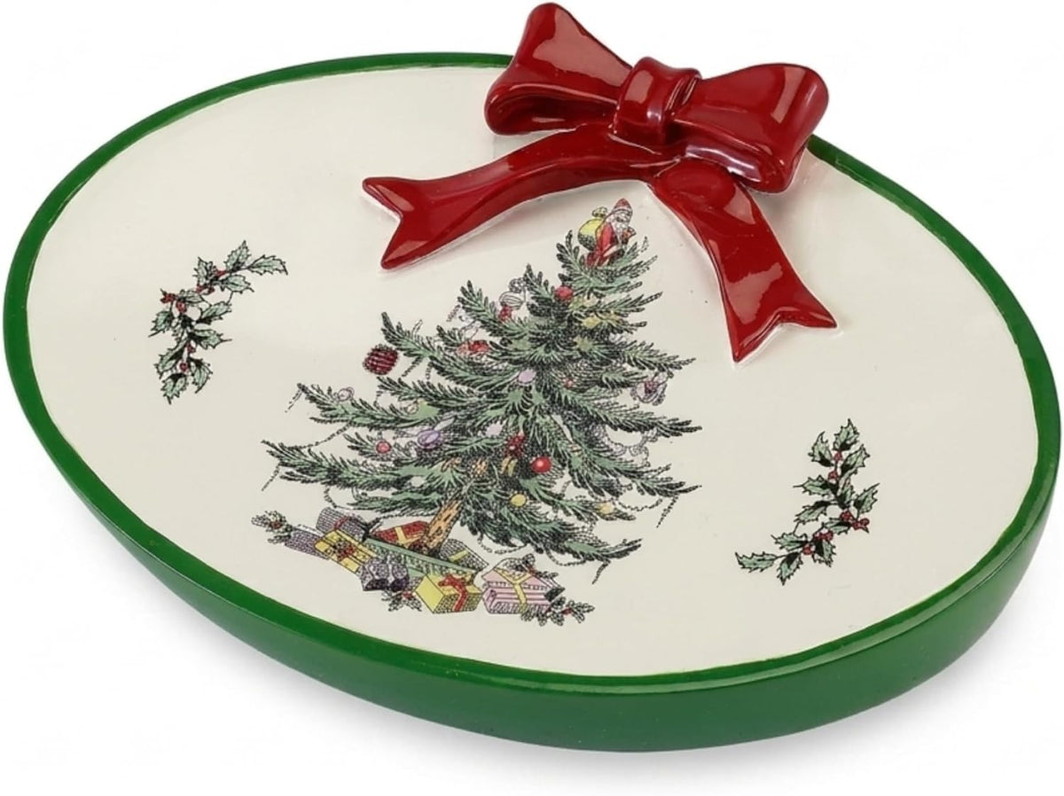 Spode - Christmas Soap Dish, Bar Soap Holder for Bathroom, Shower & Kitchen
