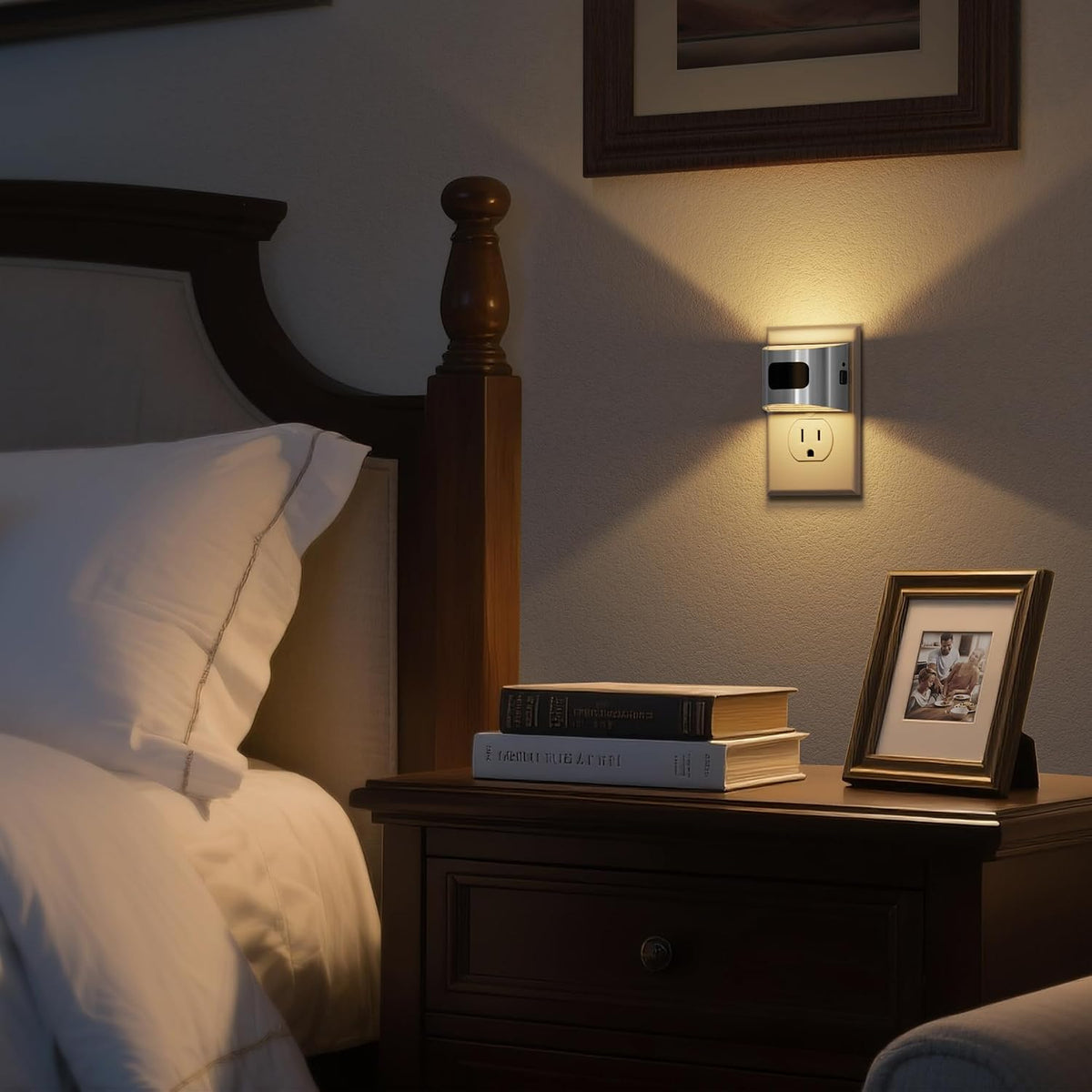 DORESshop Motion Sensor Night Light, Night Lights Plug into Wall, 3000K