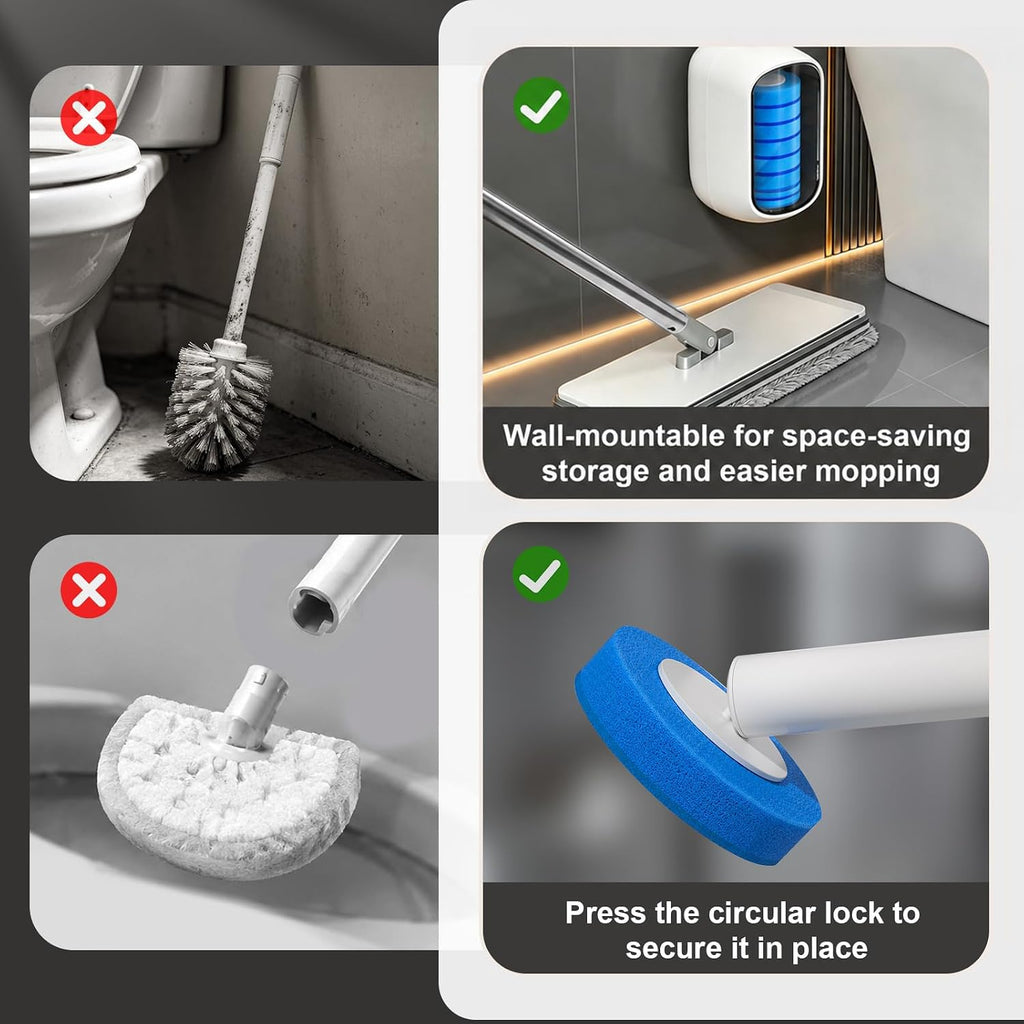 MOPUP Disposable Toilet Brush Set, 35 Refills