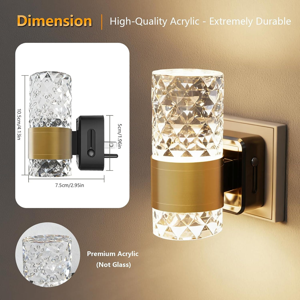 LED Night Lights Plug into Wall, 2Pack Plug in Night Light