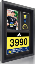 MedalAwardsRack 3 in 1 Shadow Box Display (Medal, Race Bibs, and Photo Display) – Marathon Medal Display, Marathon Medal Frame, Triathlon and Running Bib Holder.