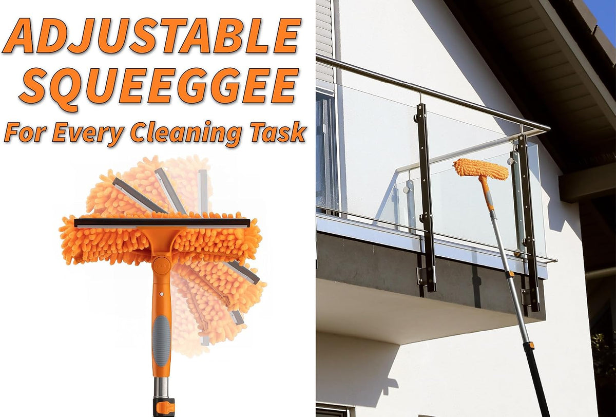 1.5-3 Window Squeegee for Home with Extension Pole