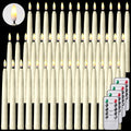 Reginary 48 Pcs Flameless Taper Candles with 4 Remote,Ivory,8.46 Inches