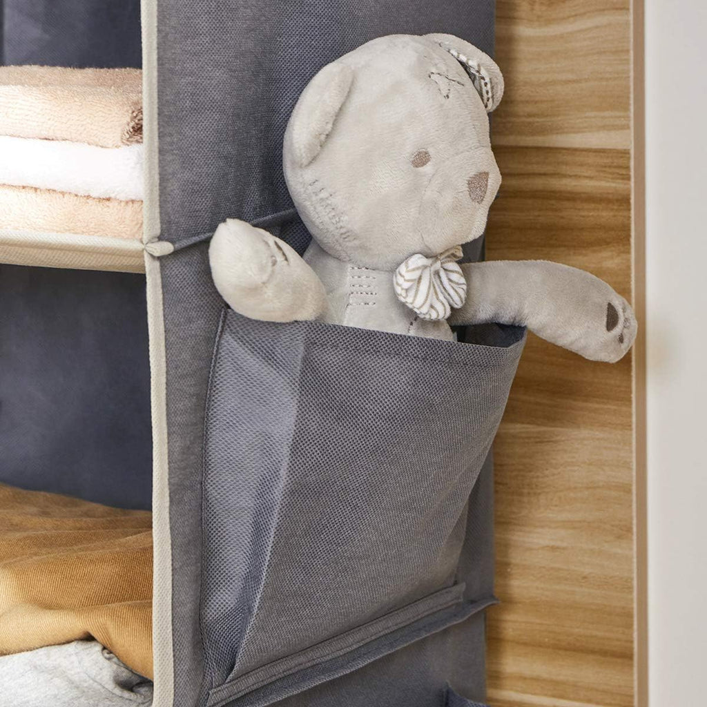 YOUDENOVA Hanging Closet Organizer and Storage, 6-Shelf, Grey