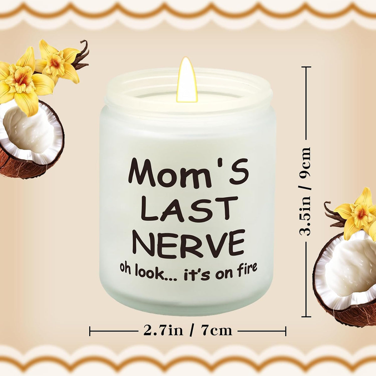 Lihome Gifts for Mom from Daughter & Son, Best Mom Birthday Gift, Mother’s Day, Thanksgiving, Christmas, Vanilla Coconut Scented Candle