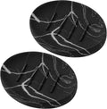 Resin Marble Look Soap Dish 2 Pack Black Bar Soap Holder for Bathroom Shower Soap Tray for Kitchen Sink