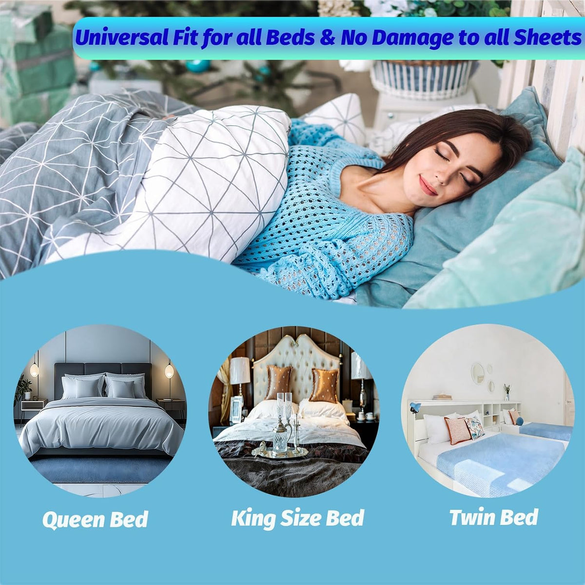 Bed Sheet Holders Keep Sheets Firm&Tight,Easy NoLift Installation Fasteners