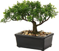 Artificial Bonsai Tree Juniper Faux Plants Indoor Small Fake Plants Decor with Ceramic Pots for Home Table Office Desk Bathroom Shelf Bedroom Living Room Farmhouse Decorations