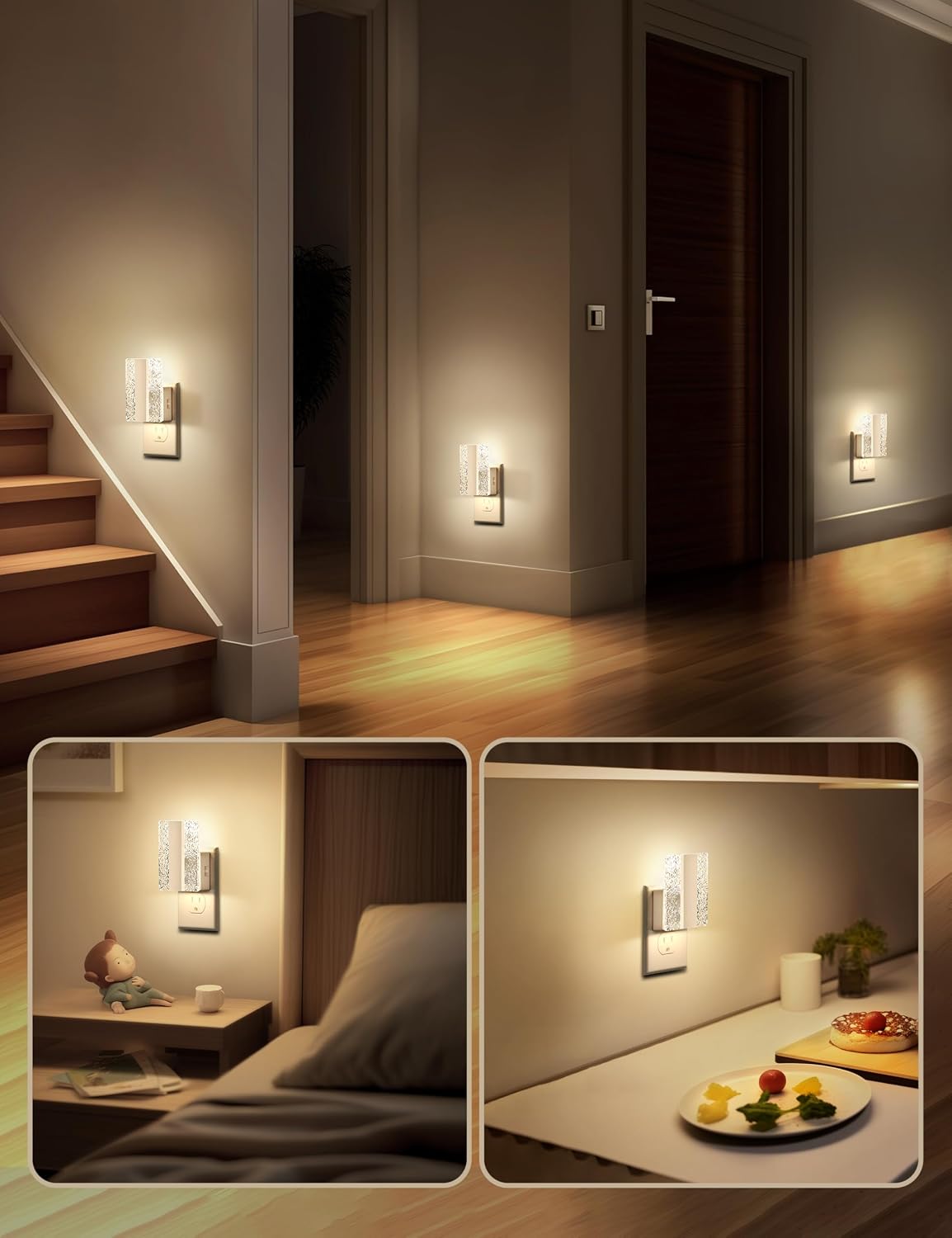 DORESshop LED Night Lights Plug Into Wall, [2 Pack] Mordern Night Light