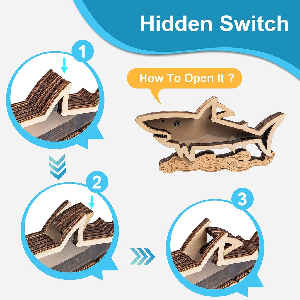8.7 Inch Shark Tooth Holder, Shark Teeth Display Case, Shark Decor Gifts