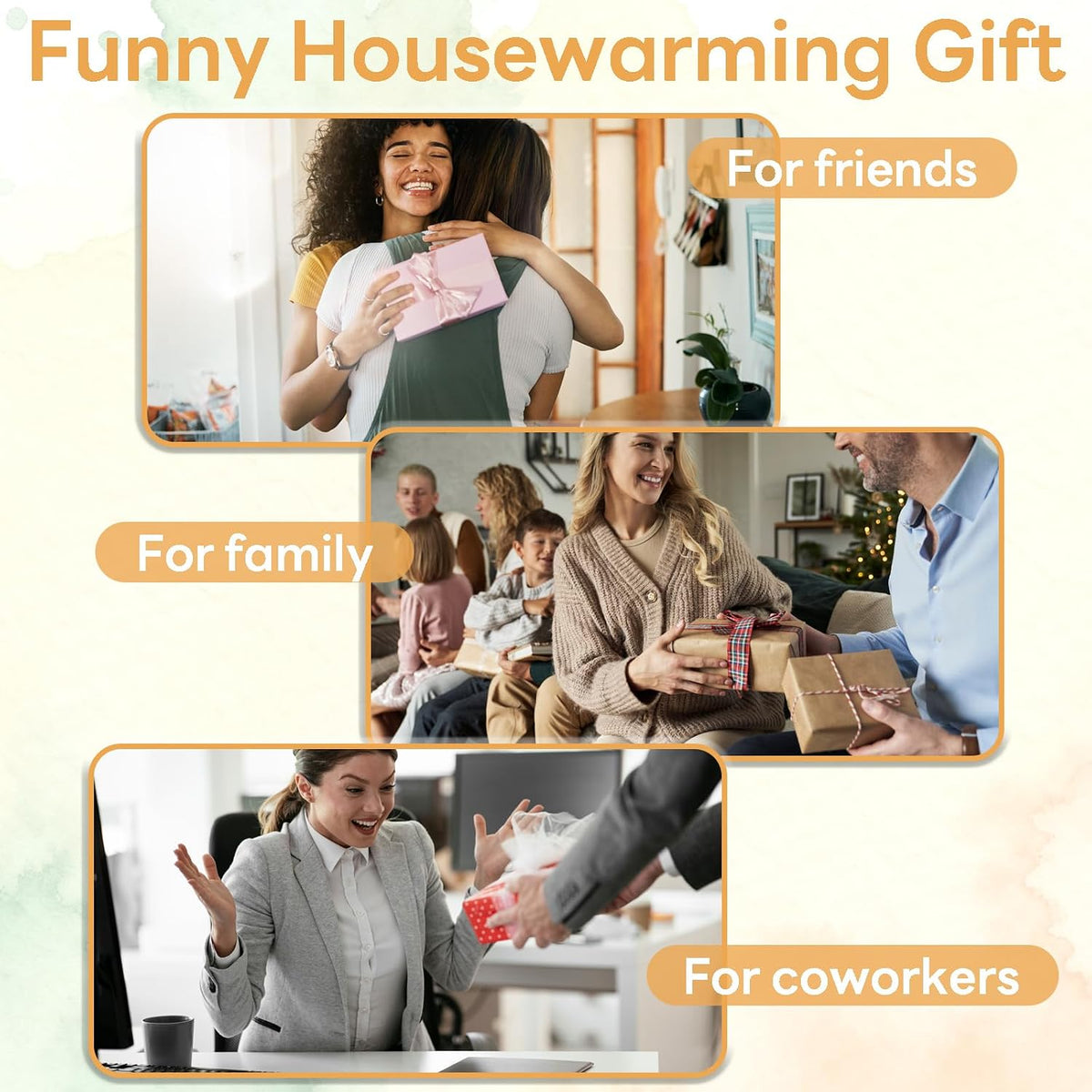 KISSHAKE House Warming Gifts New Home Gift Ideas, Funny Housewarming Gifts New Home Essentials for Women & Men, Unique House Warming Gift Apartment Decor Housewarming Party Decorations, Soy Wax Candle