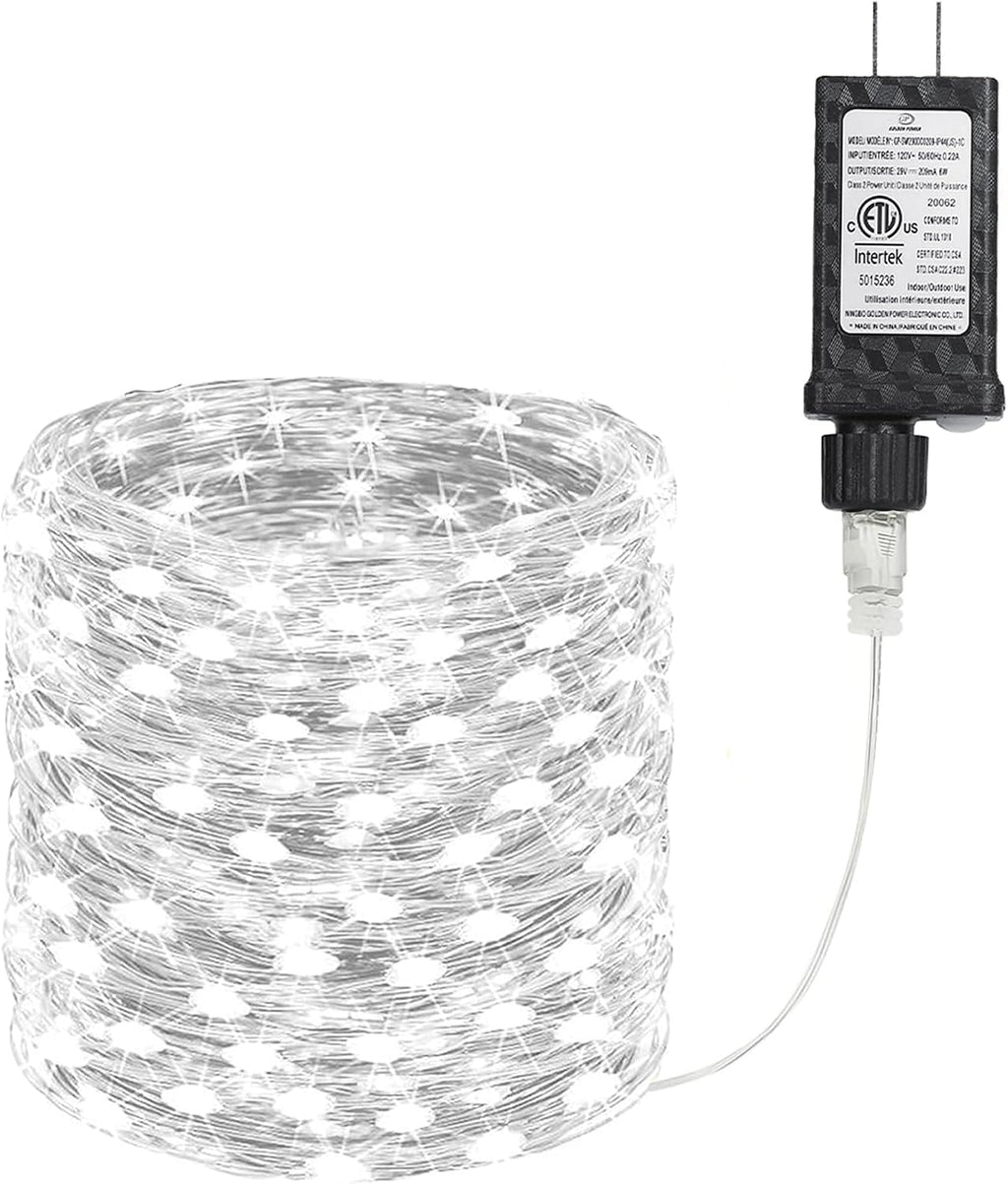 Joomer Fairy String Lights 33FT 100LED Plug in Fairy Lights Indoor, White
