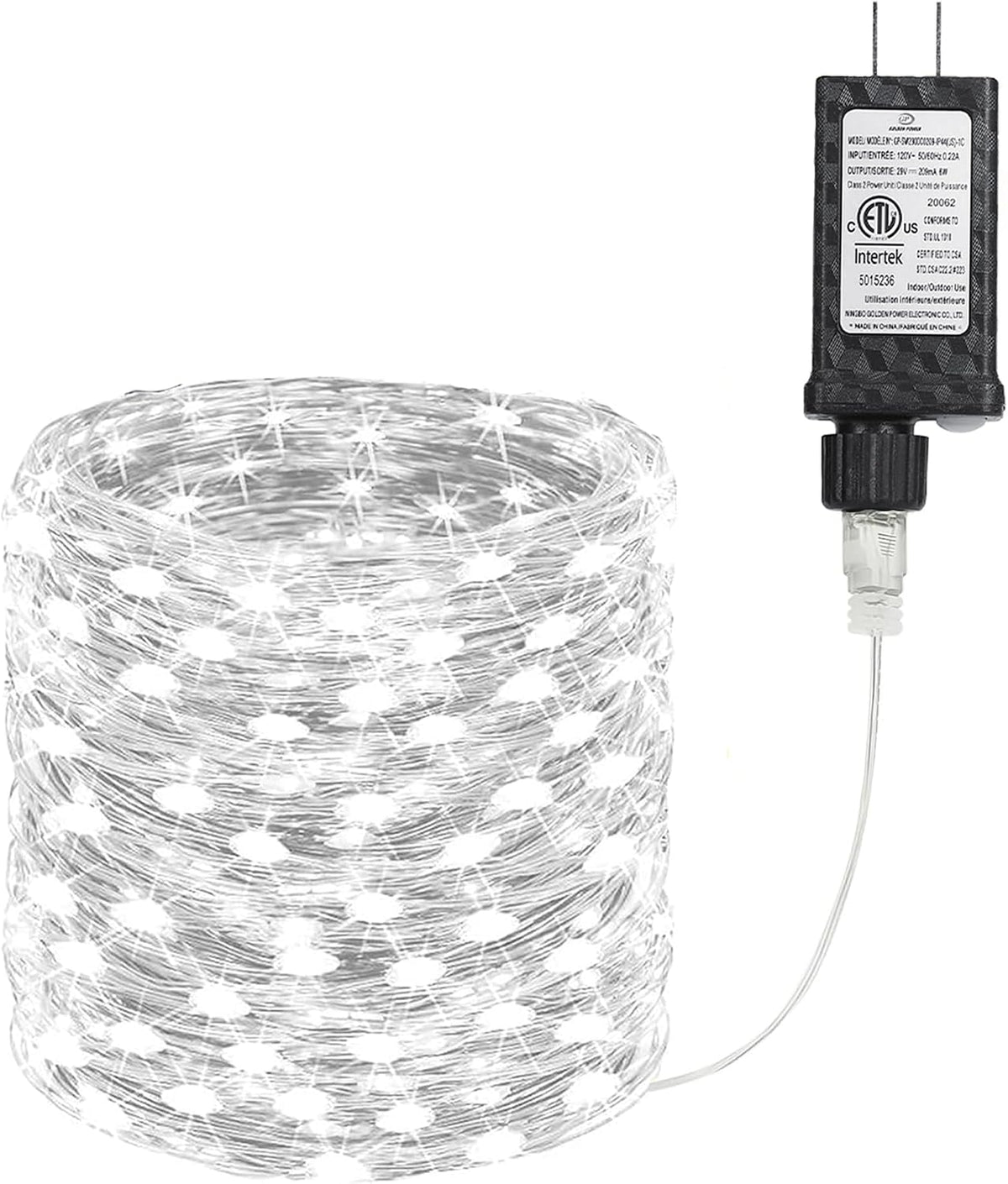 Joomer Fairy String Lights 33FT 100LED Plug in Fairy Lights Indoor, White