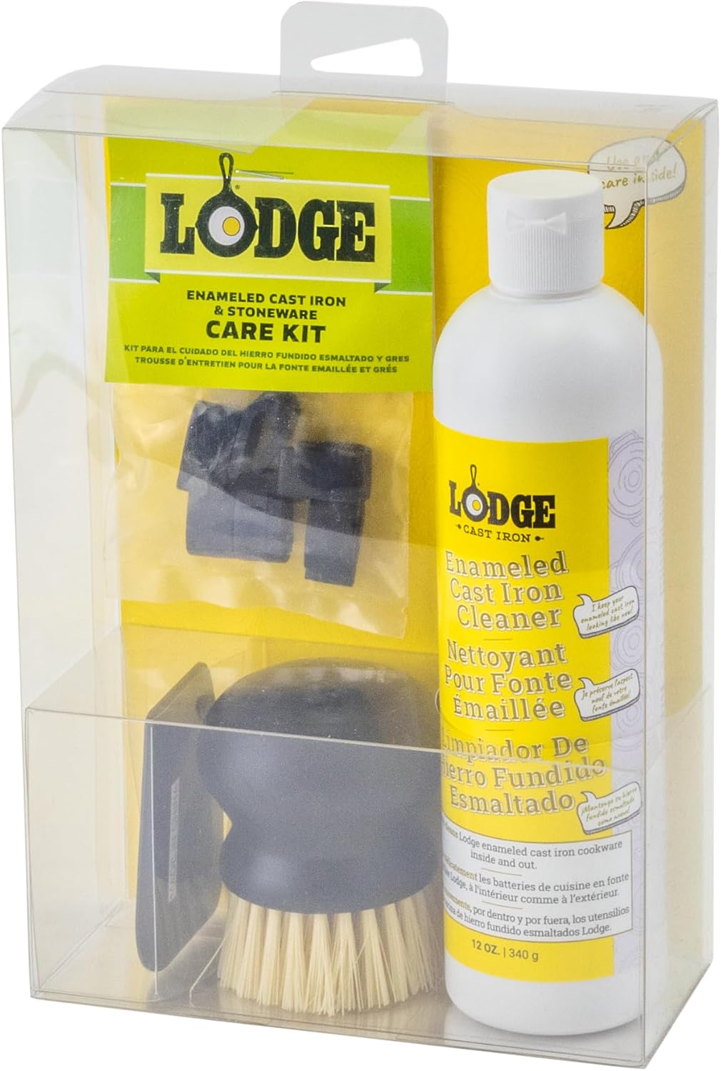 Lodge Enameled Cast Iron and Ceramic Stoneware Care Kit, 5 Piece