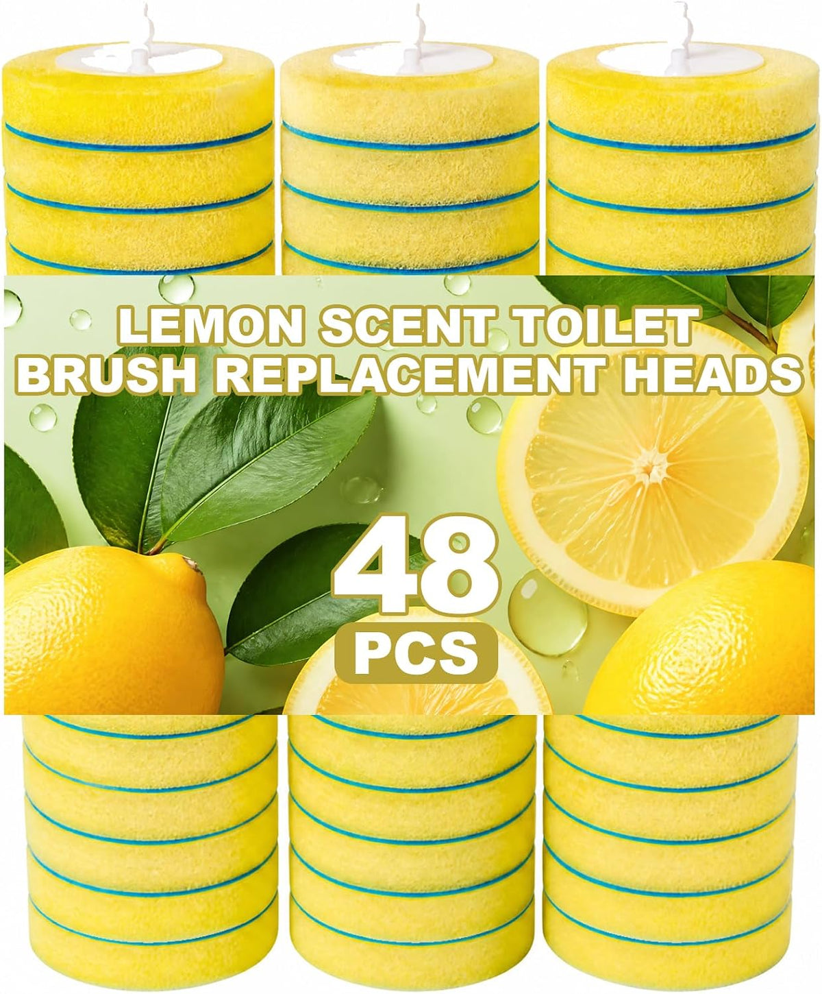 48 Count Disposable Toilet Brush Refills Compatible with KZKR Toilet Wand