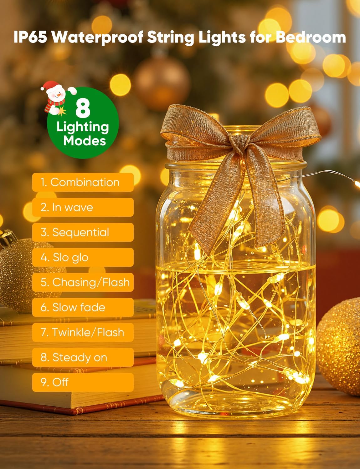 Minetom 12 Pack 6 Colors Battery Operated Fairy String Lights 8 Modes